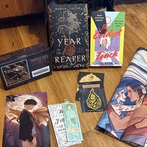 2 Fairy Loot exclusive books and 5 bookish goodies